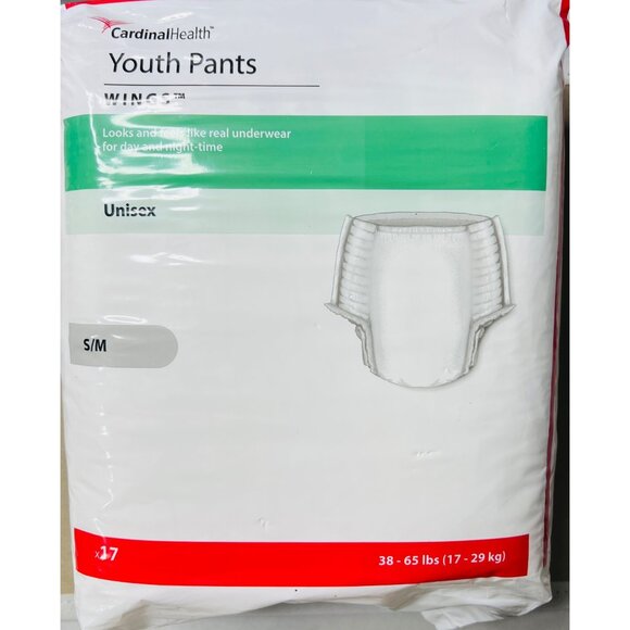 Cardinal Health Other - Cardinal Health Youth Pants S/M 38-65 Lbs Unisex 17-Pack Disposable